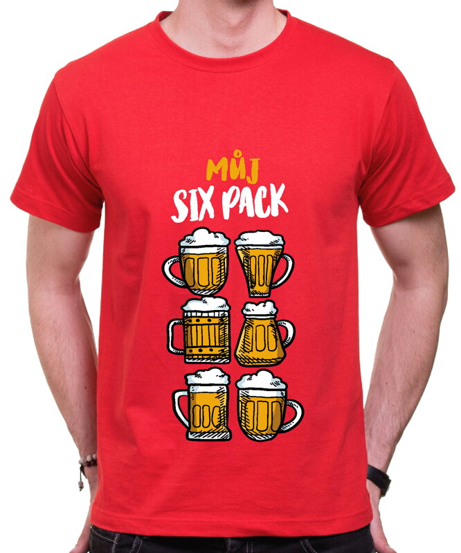 Vtipné tričko - Můj sixpack PIVO Vtipné tričko - Můj sixpack PIVO