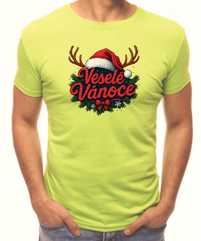 Vánoční tričko - Veselé Vánoce parohy