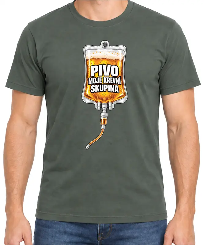 Pánské tričko – Pivo je moje krevní skupina (zásobník)
