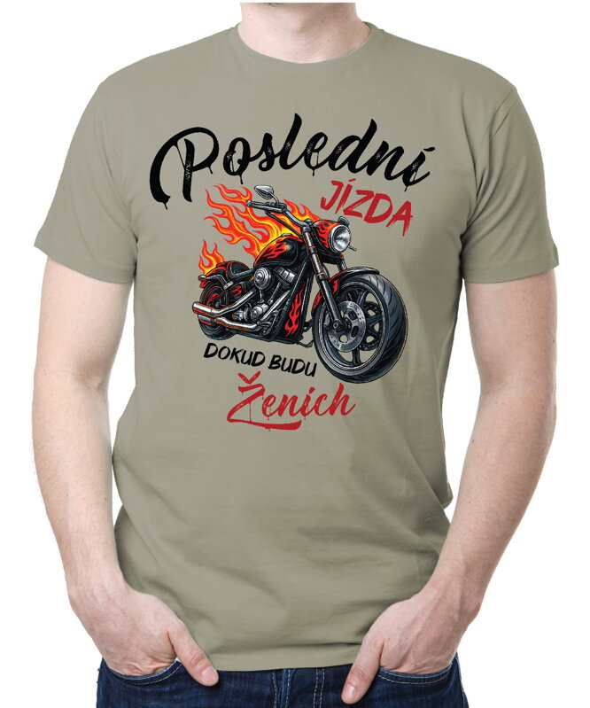 Pánská trička - Poslední jízda pro ženicha a jeho team (cena za 1ks)