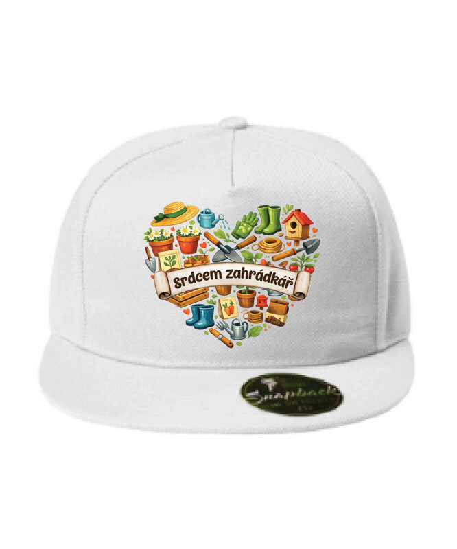Kšiltovka s potiskem - Srdcem zahrádkář
