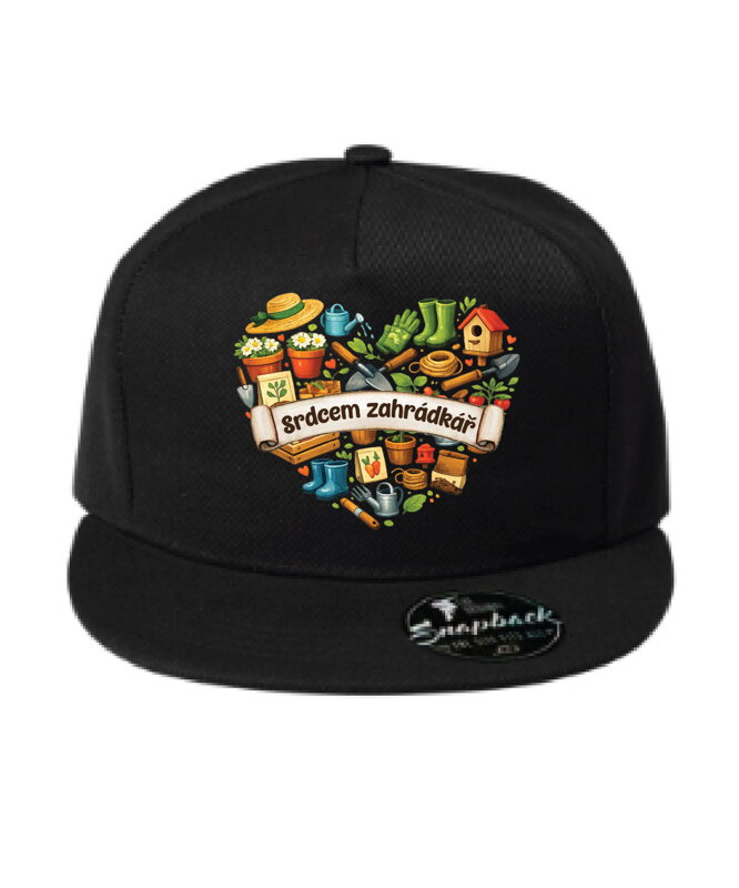 Kšiltovka s potiskem - Srdcem zahrádkář