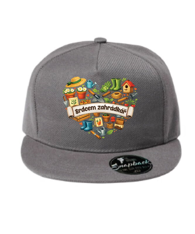 Kšiltovka s potiskem - Srdcem zahrádkář