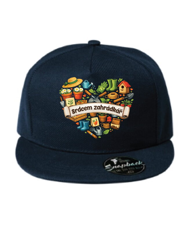Kšiltovka s potiskem - Srdcem zahrádkář
