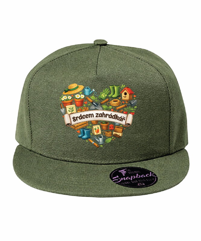 Kšiltovka s potiskem - Srdcem zahrádkář
