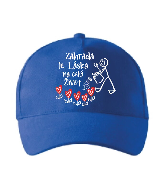 Kšiltovka s potiskem - Zahrada je láska na celý život