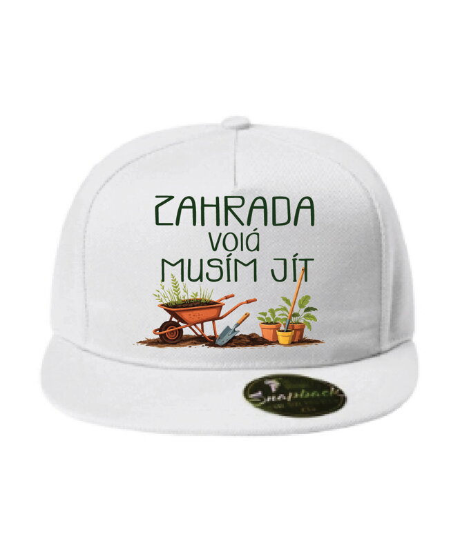 Kšiltovka s potiskem - Zahrada volá, musím jít