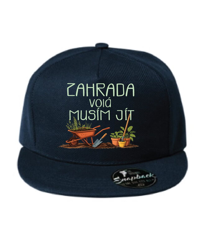 Kšiltovka s potiskem - Zahrada volá, musím jít