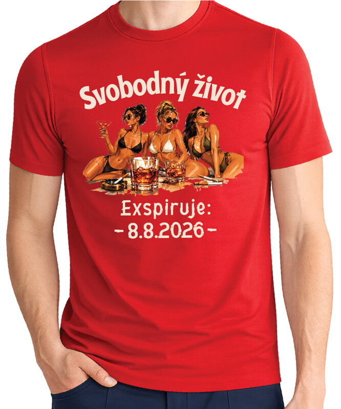 Pánské tričko – Svobodný život – Exspirace
