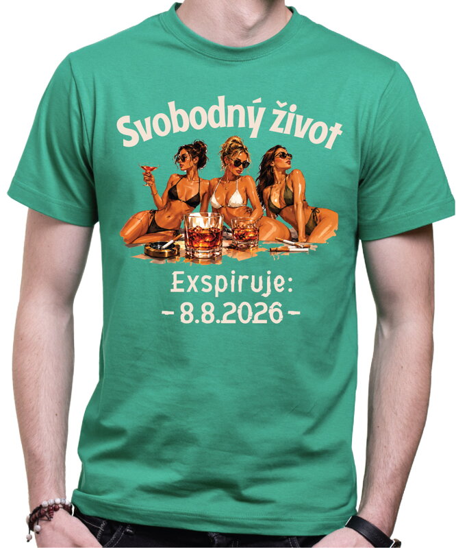 Pánské tričko – Svobodný život – Exspirace