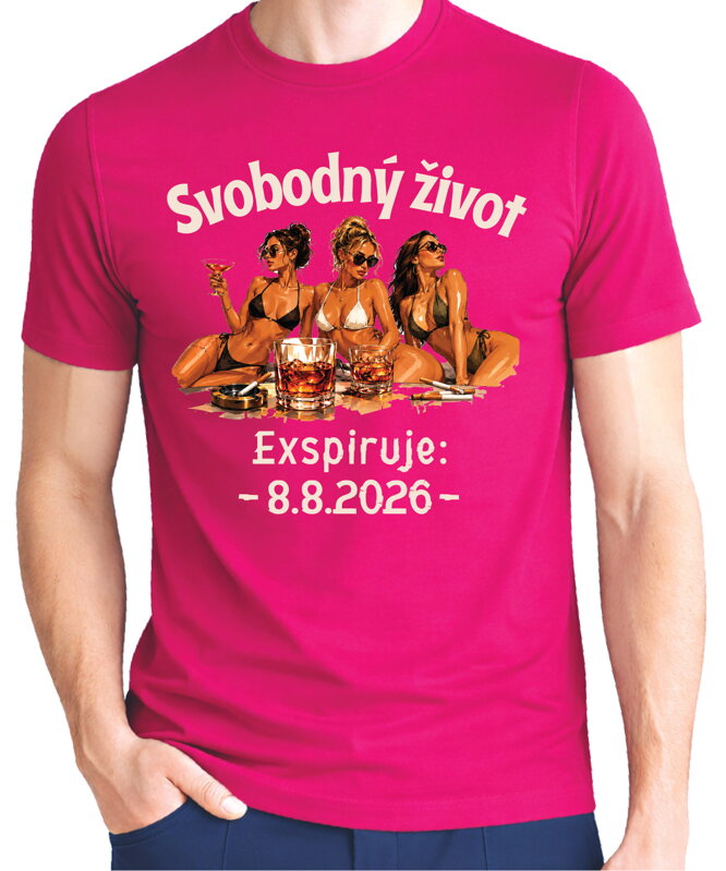 Pánské tričko – Svobodný život – Exspirace