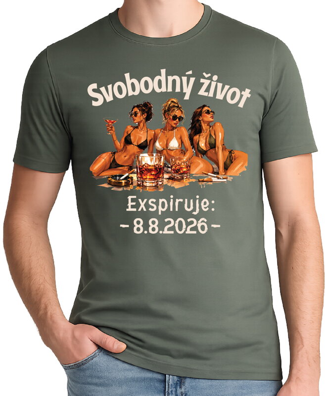Pánské tričko – Svobodný život – Exspirace