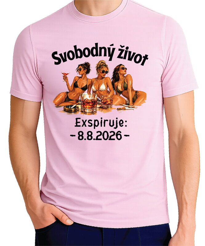 Pánské tričko – Svobodný život – Exspirace