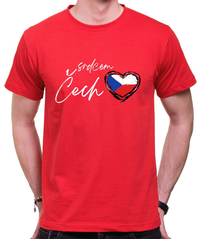 Pánske tričko - Srdcem Čech