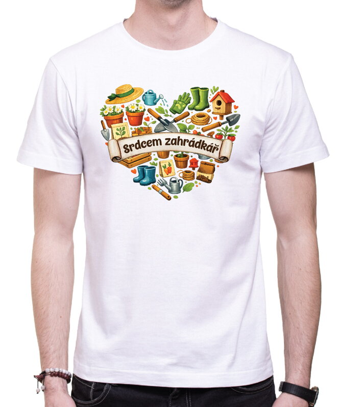 Tričko - Srdcem zahrádkář