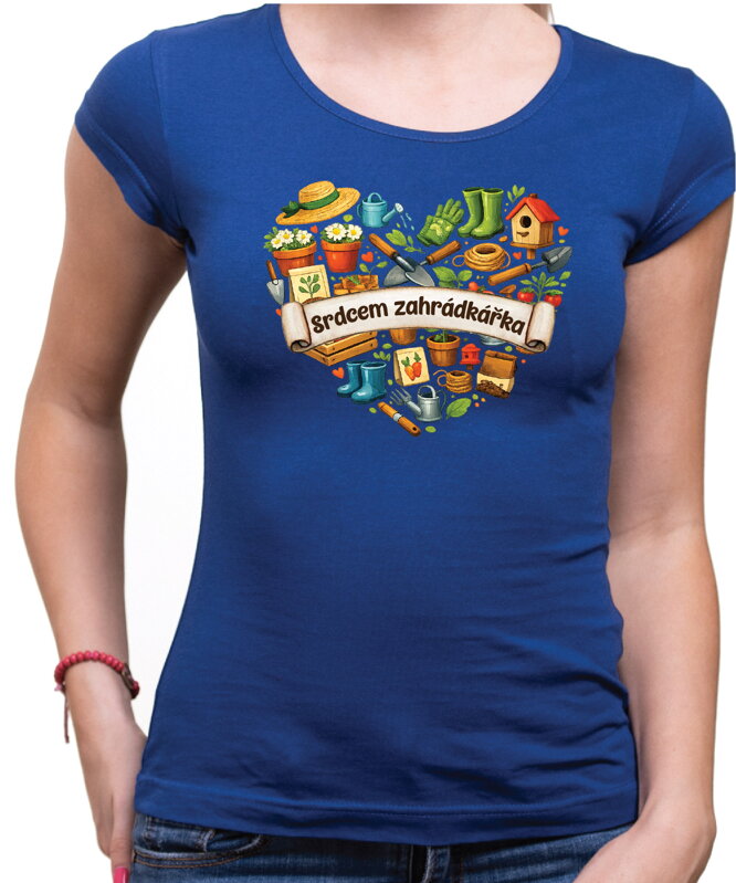 Dámske tričko - Srdcem zahrádkářka