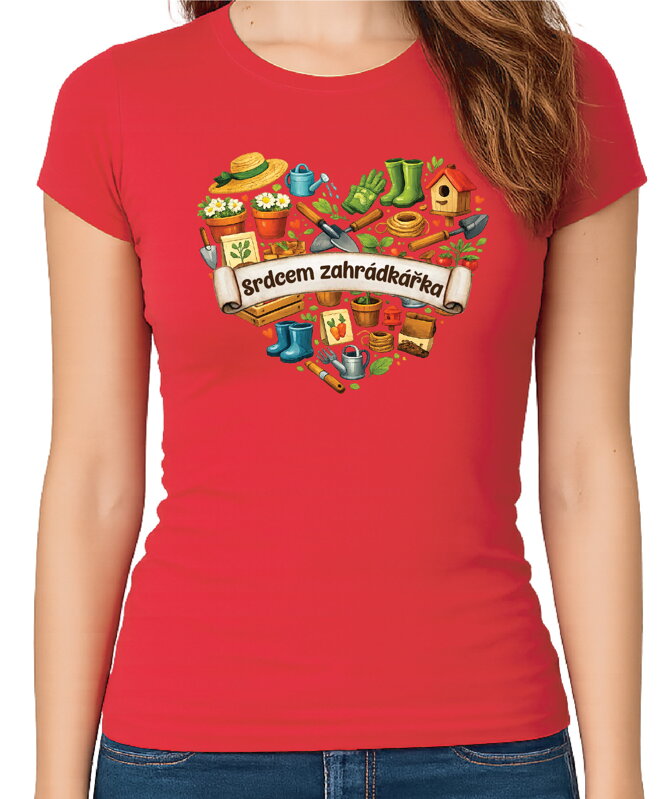 Dámske tričko - Srdcem zahrádkářka