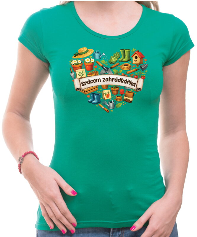 Dámske tričko - Srdcem zahrádkářka