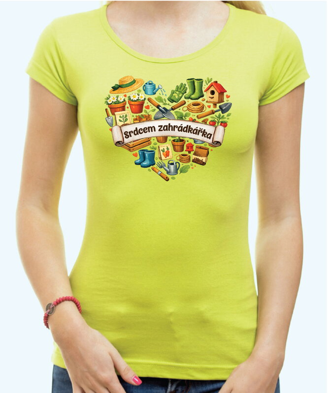 Dámske tričko - Srdcem zahrádkářka