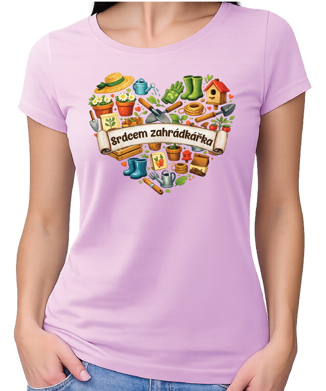 Dámske tričko - Srdcem zahrádkářka