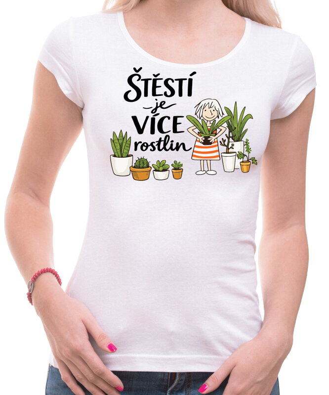 Tričko - Štěstí je více rostlin