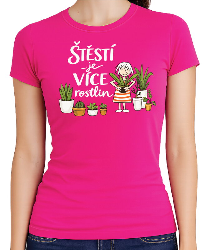 Tričko - Štěstí je více rostlin