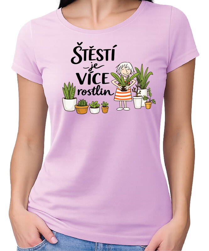 Tričko - Štěstí je více rostlin