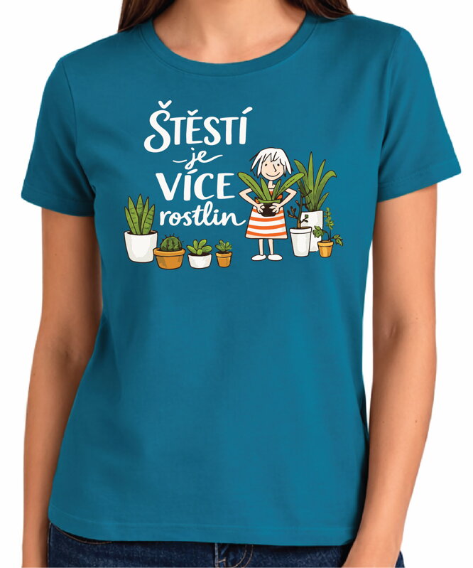 Tričko - Štěstí je více rostlin