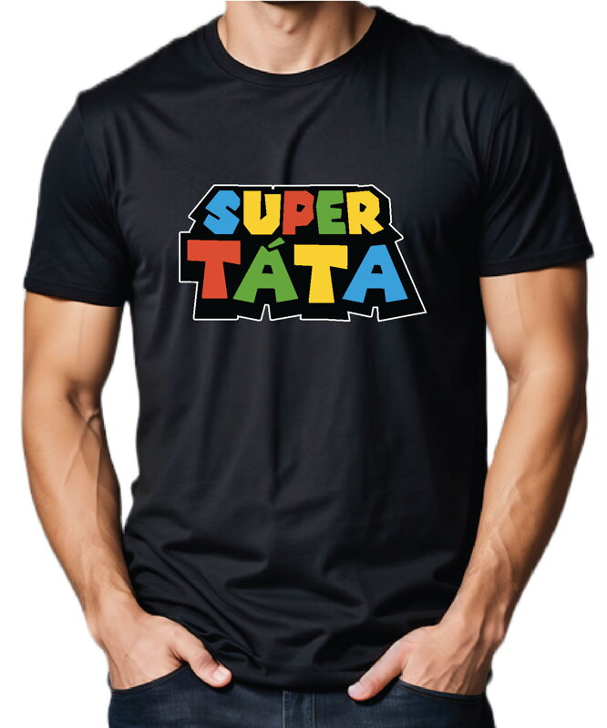 Pánske tričko - SUPER TÁTA barevné