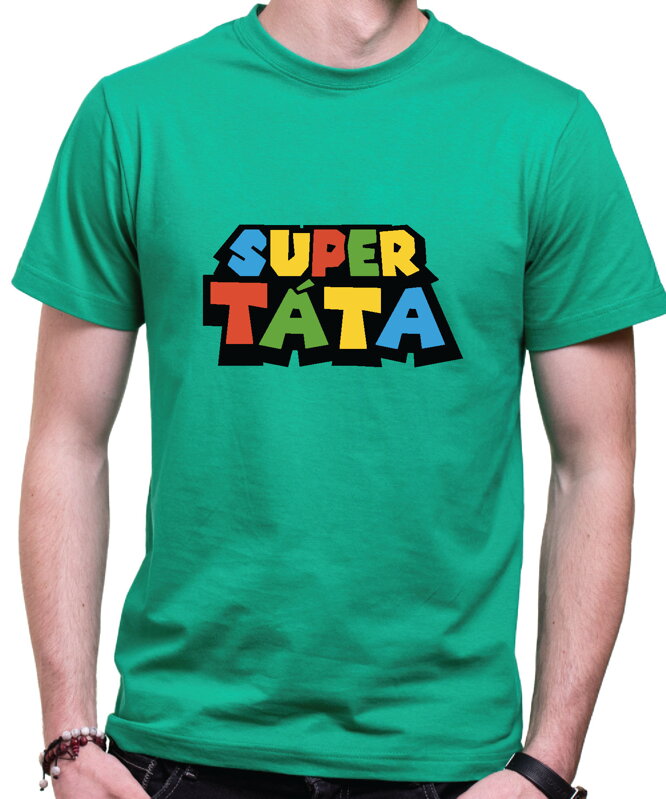 Pánske tričko - SUPER TÁTA barevné