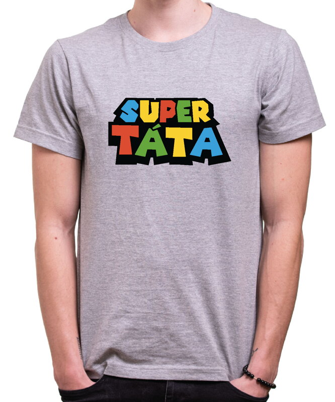 Pánske tričko - SUPER TÁTA barevné