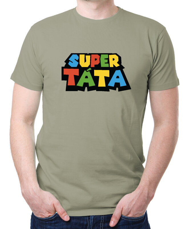 Pánske tričko - SUPER TÁTA barevné Pánske tričko - SUPER TÁTA barevné