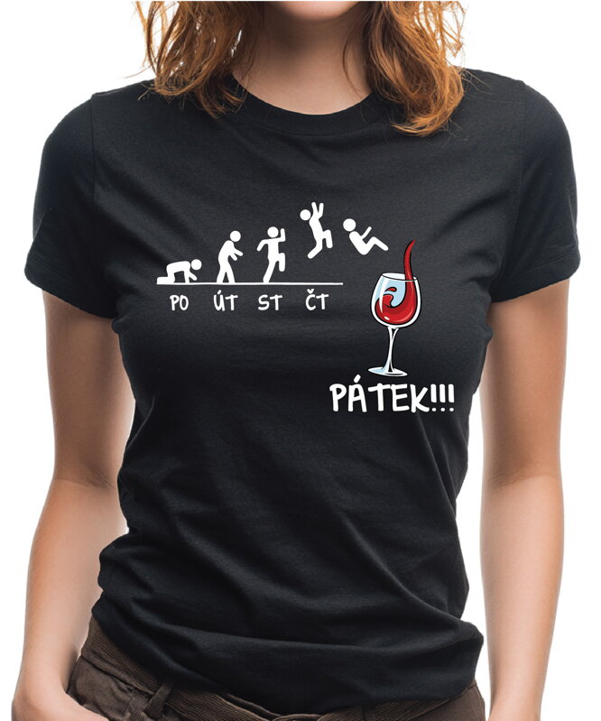 Tričko - Pátek - VÍNO!