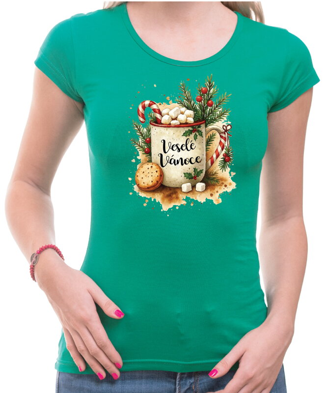 Vánoční tričko - Vánoční hrnek