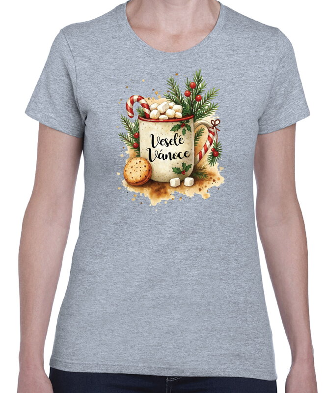 Vánoční tričko - Vánoční hrnek