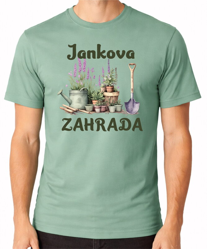 Pánské tričko - (Vlastní jméno) ZAHRADA