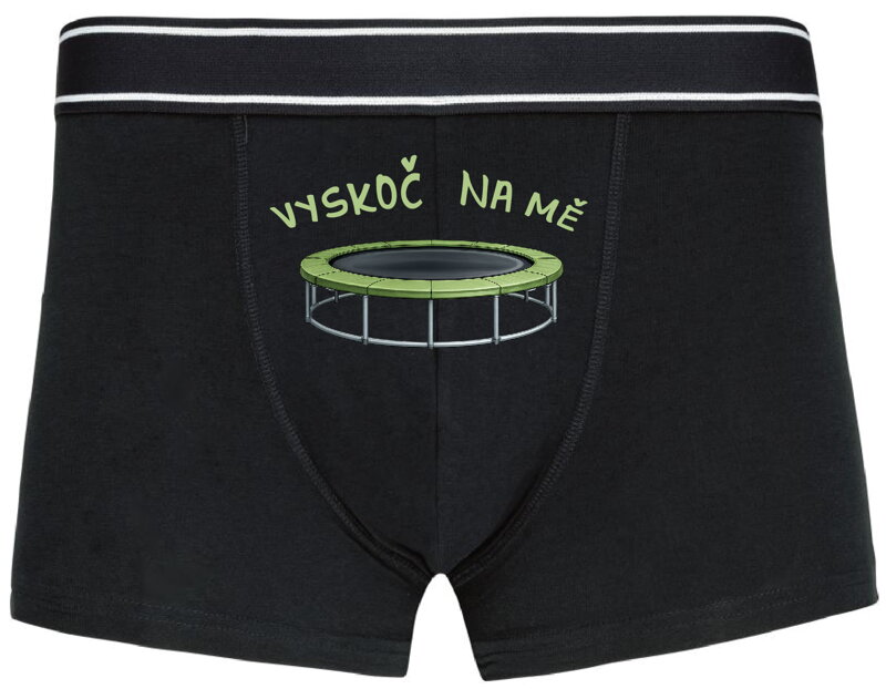 Pánské boxerky s vtipným potiskem - Vyskoč na mě