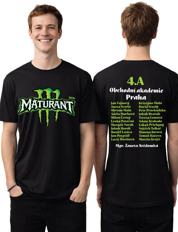 Maturitní tričko - Zelený street art