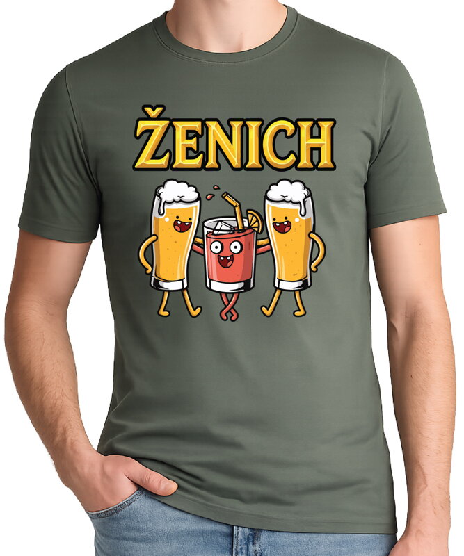 Pánská trička - Ženich a Drinking Team barevné  (cena za 1ks)