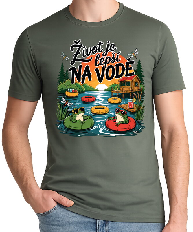 Vodácké tričko – Život je lepší na vodě