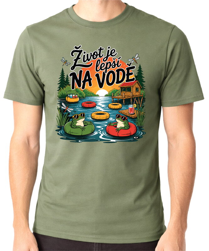 Vodácké tričko – Život je lepší na vodě