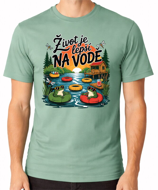 Vodácké tričko – Život je lepší na vodě