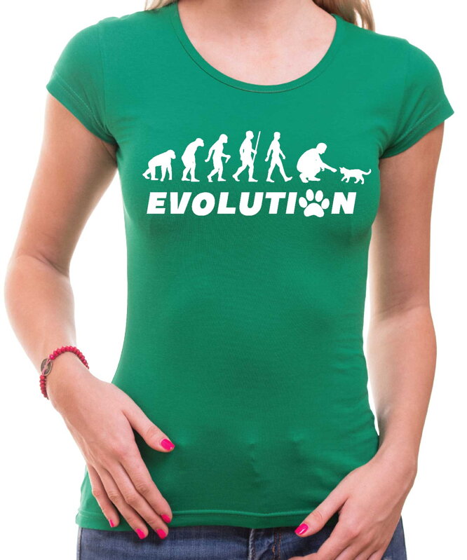 Tričko - Evoluce Kočka Tričko - Evoluce Kočka