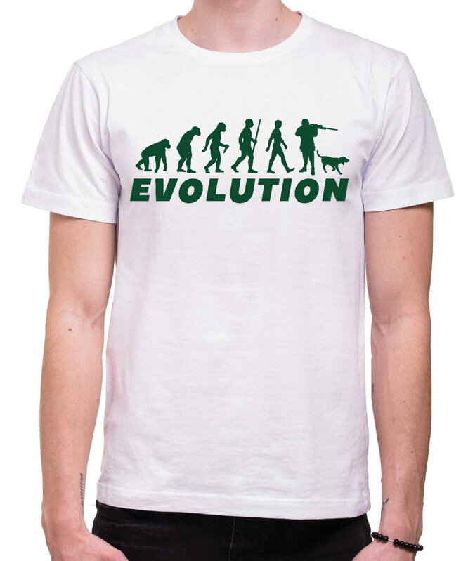Tričko - Evoluce Myslivec Tričko - Evoluce Myslivec