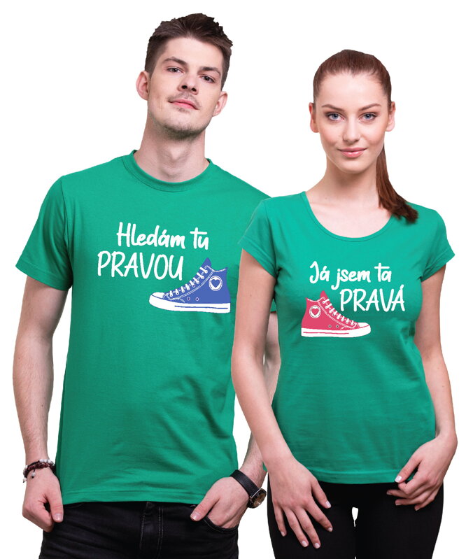 Partnerská trička - Hledám tu pravou 2ks Partnerská trička - Hledám tu pravou 2ks