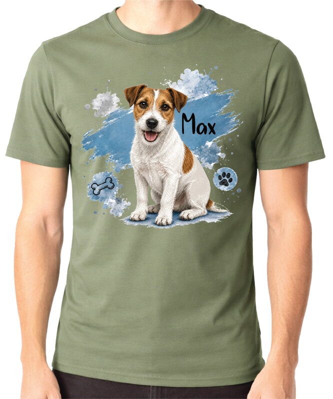 Tričko pro pejskaře - modrý Jack Russell Teriér