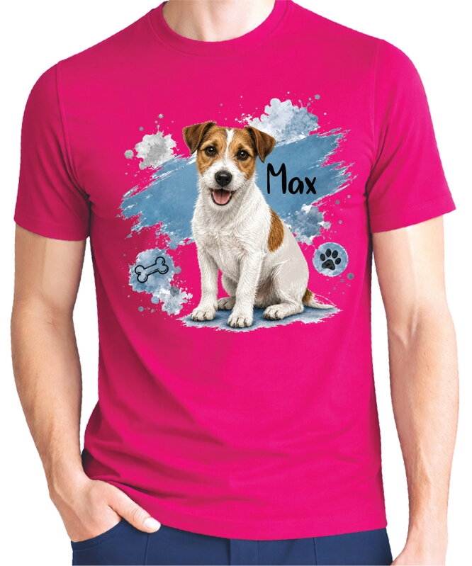 Tričko pro pejskaře - modrý Jack Russell Teriér