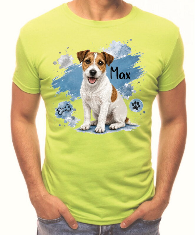 Tričko pro pejskaře - modrý Jack Russell Teriér