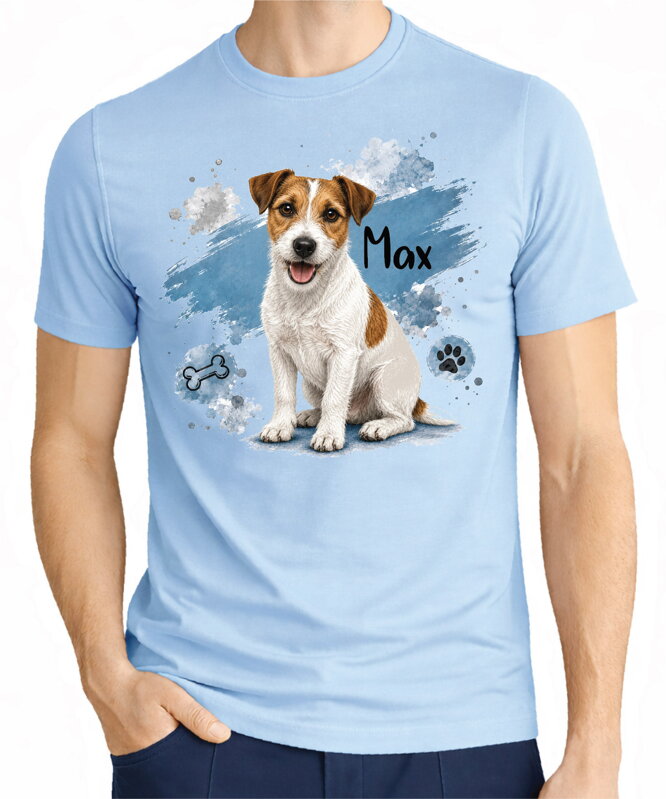 Tričko pro pejskaře - modrý Jack Russell Teriér