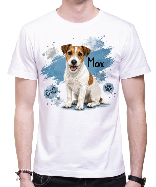Tričko pro pejskaře - modrý Jack Russell Teriér